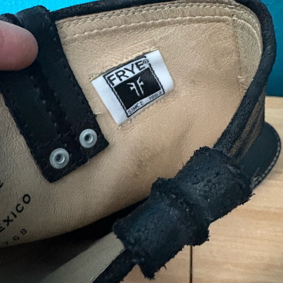 Frye Black Leather Heeled Boots - Picture 5 of 11